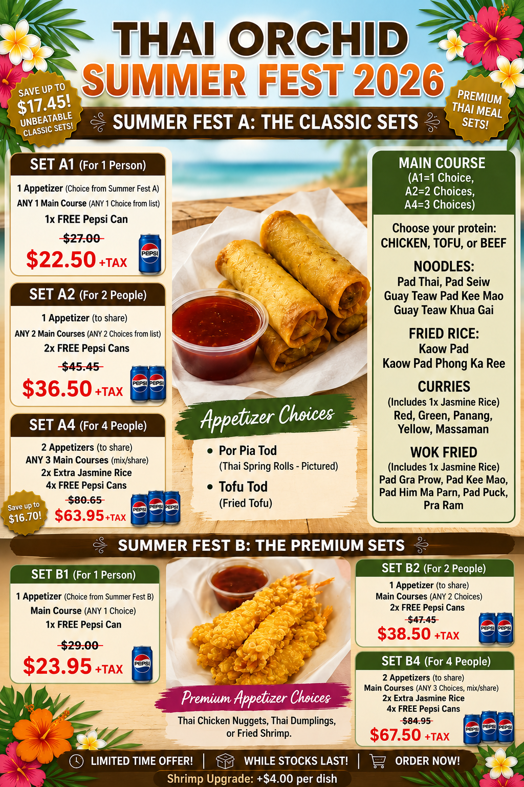 Thai Orchid Summer Fest Promo